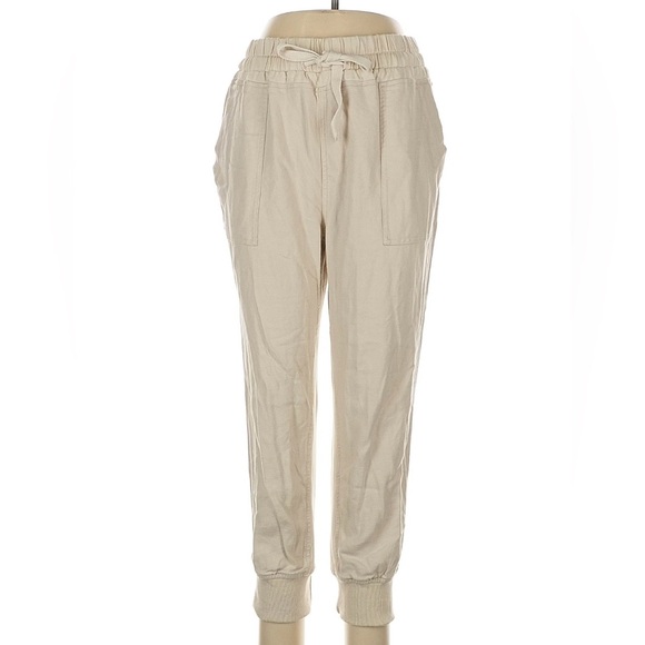 Pants - Dress Forum Cream Linen Cotton Joggers